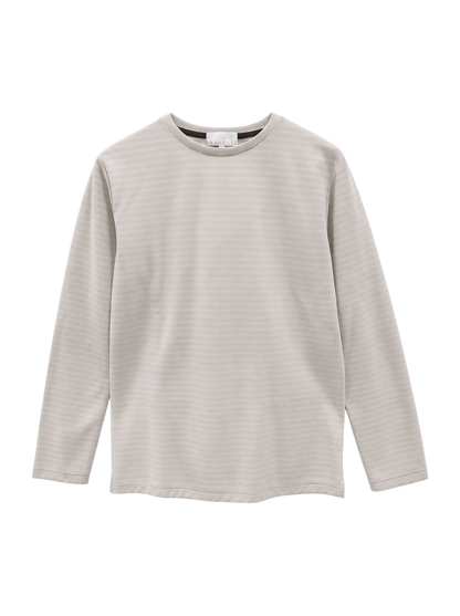 ダブルフェイスボーダーロングスリーブTシャツ