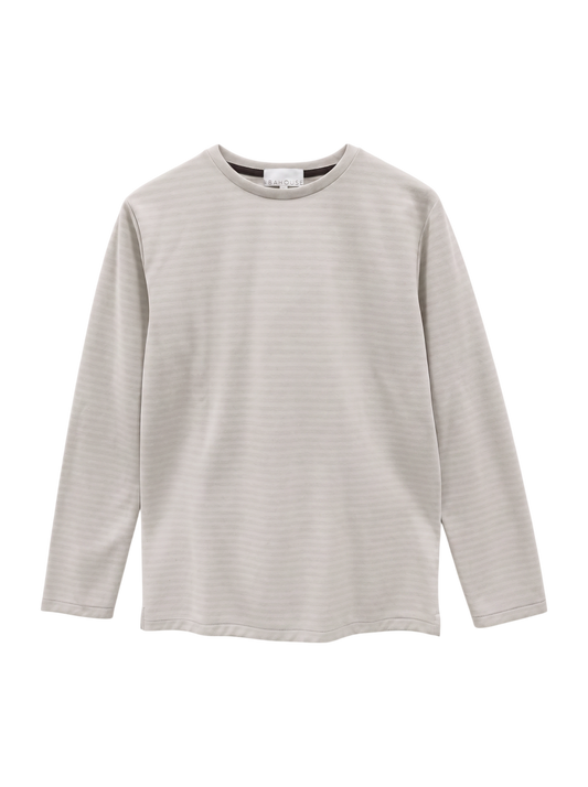 ダブルフェイスボーダーロングスリーブTシャツ