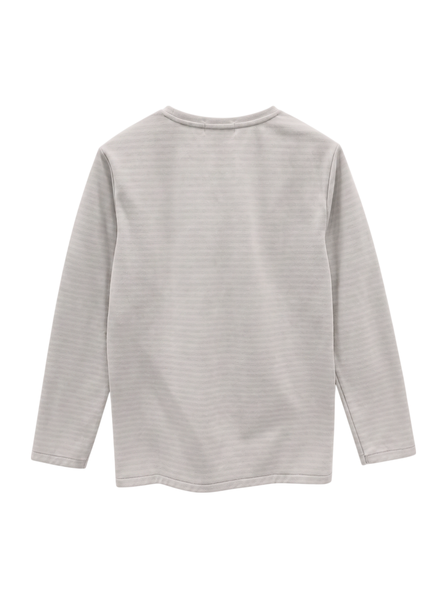 ダブルフェイスボーダーロングスリーブTシャツ