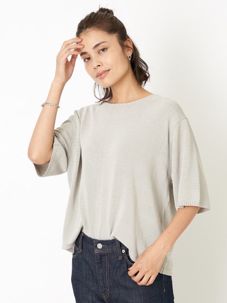 【手洗い可】コードヤーンプルオーバーニット