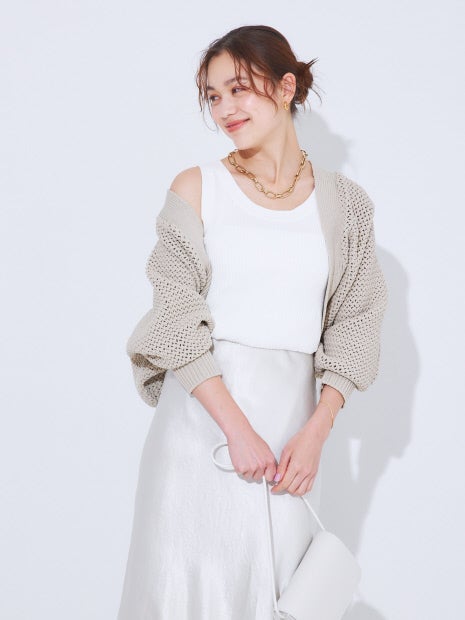 ストレッチリリヤーンニットボレロ