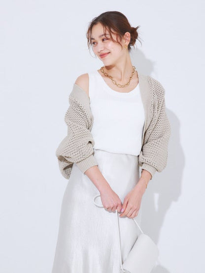 ストレッチリリヤーンニットボレロ