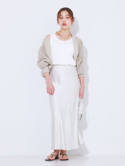 ストレッチリリヤーンニットボレロ