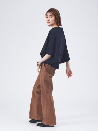 トリコットラッフルスリーブカットソー