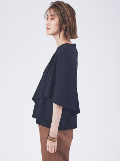 トリコットラッフルスリーブカットソー