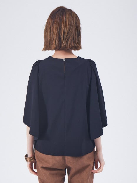 トリコットラッフルスリーブカットソー