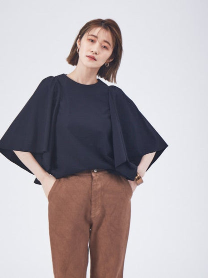 トリコットラッフルスリーブカットソー