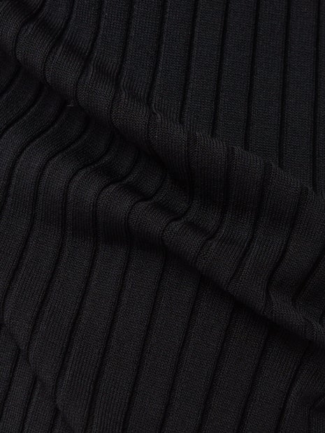 【WEB・一部店舗限定】《セットアップ対応》リブニットワイドパンツ