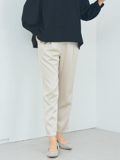 アセテートサテンドロストパンツ