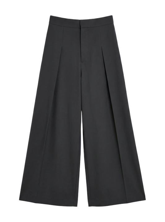 アセテートジョーゼットタックパンツ