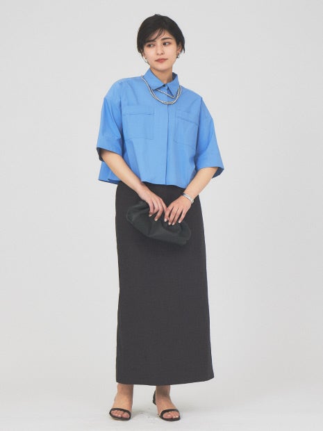 【セットアップ対応】ヘリンボーンリネンスカート