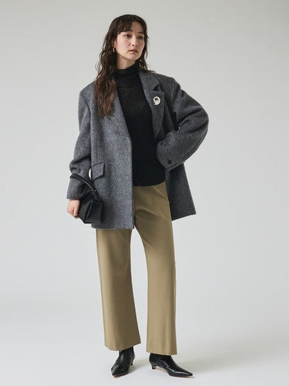 2WAYバックピーチセミフレアーパンツ