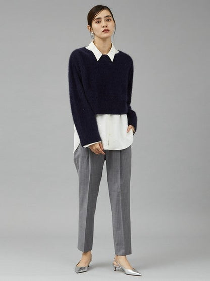 フォックスウールボートネックニット