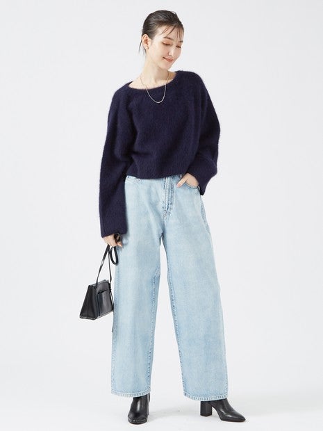 フォックスウールボートネックニット