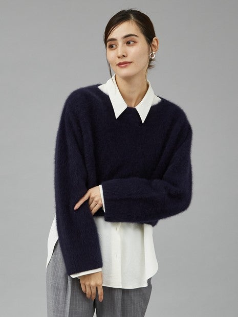 フォックスウールボートネックニット