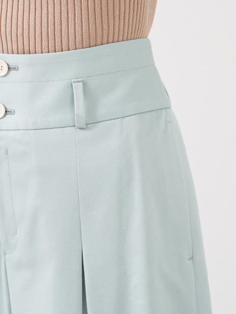 ハイウエストコットンワイドパンツ