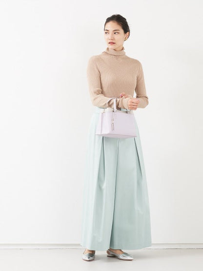 ハイウエストコットンワイドパンツ