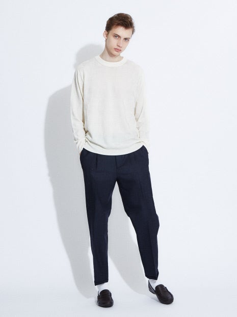 【Recency of Mine】FLEX ウォッシャブル ブロックチェック　ニット