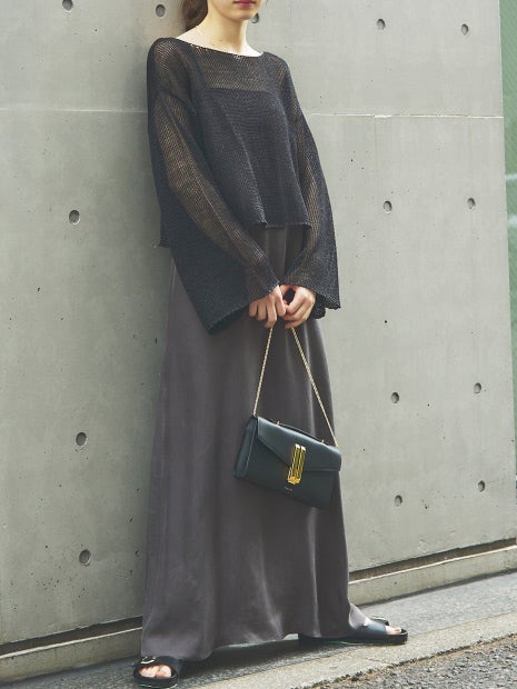 バックレースアップキャミワンピース