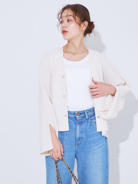 ワッフルカーディガン