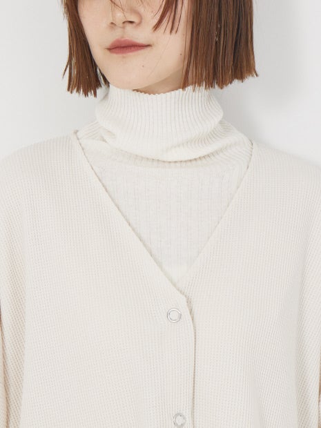 ワッフルカーディガン