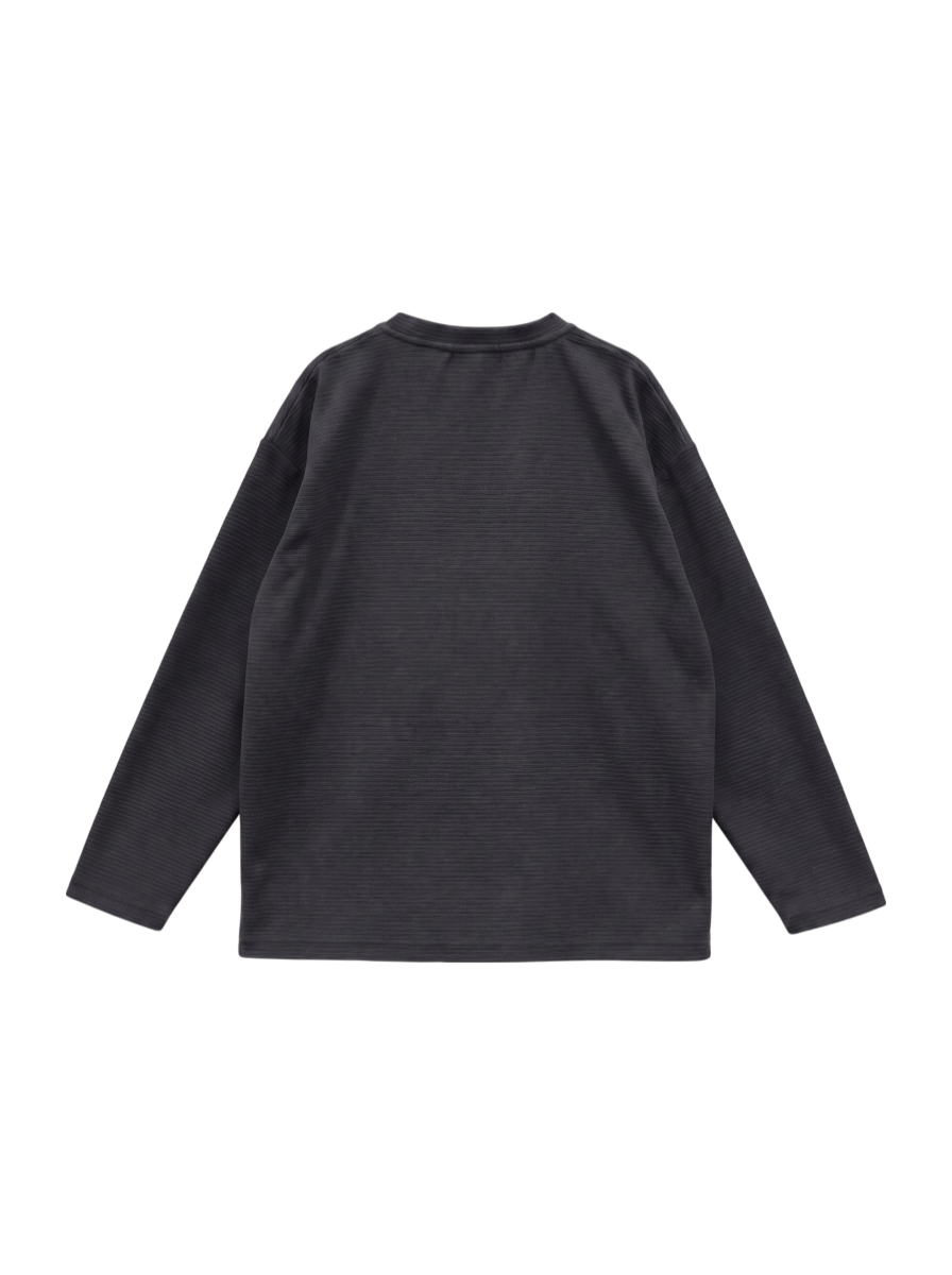 リップルボーダー 長袖Tシャツ