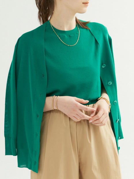 【アンサンブル対応】ウォッシャブルニットカーデ