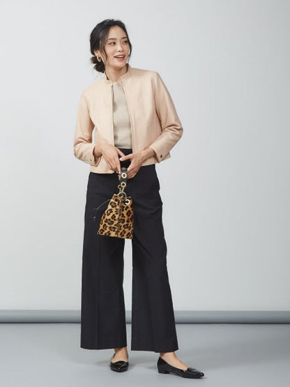 ジップアップスタンドレザージャケット