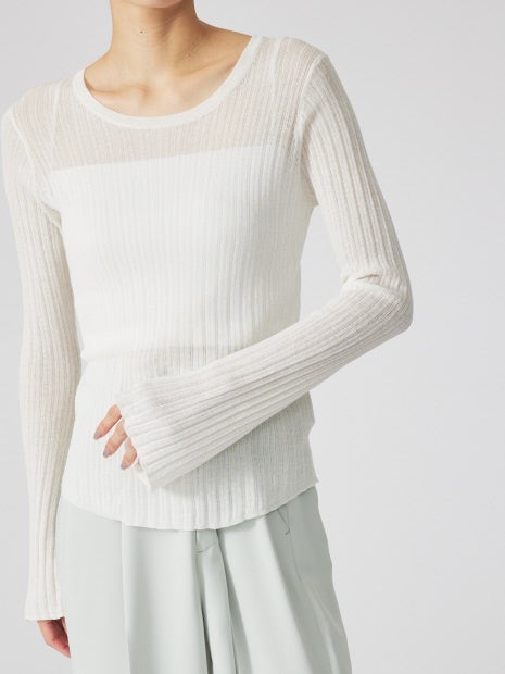 シアーリブニット