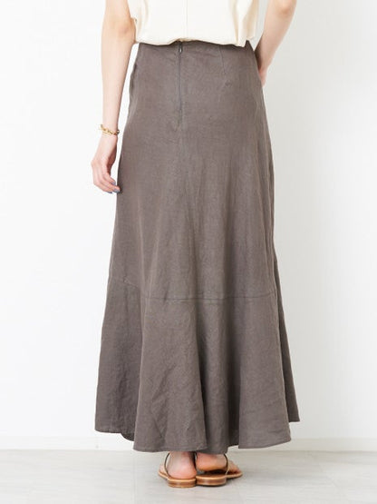 麻製品染マキシスカート