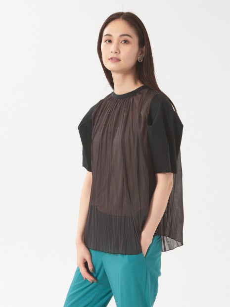 プリーツドッキングプルオーバー