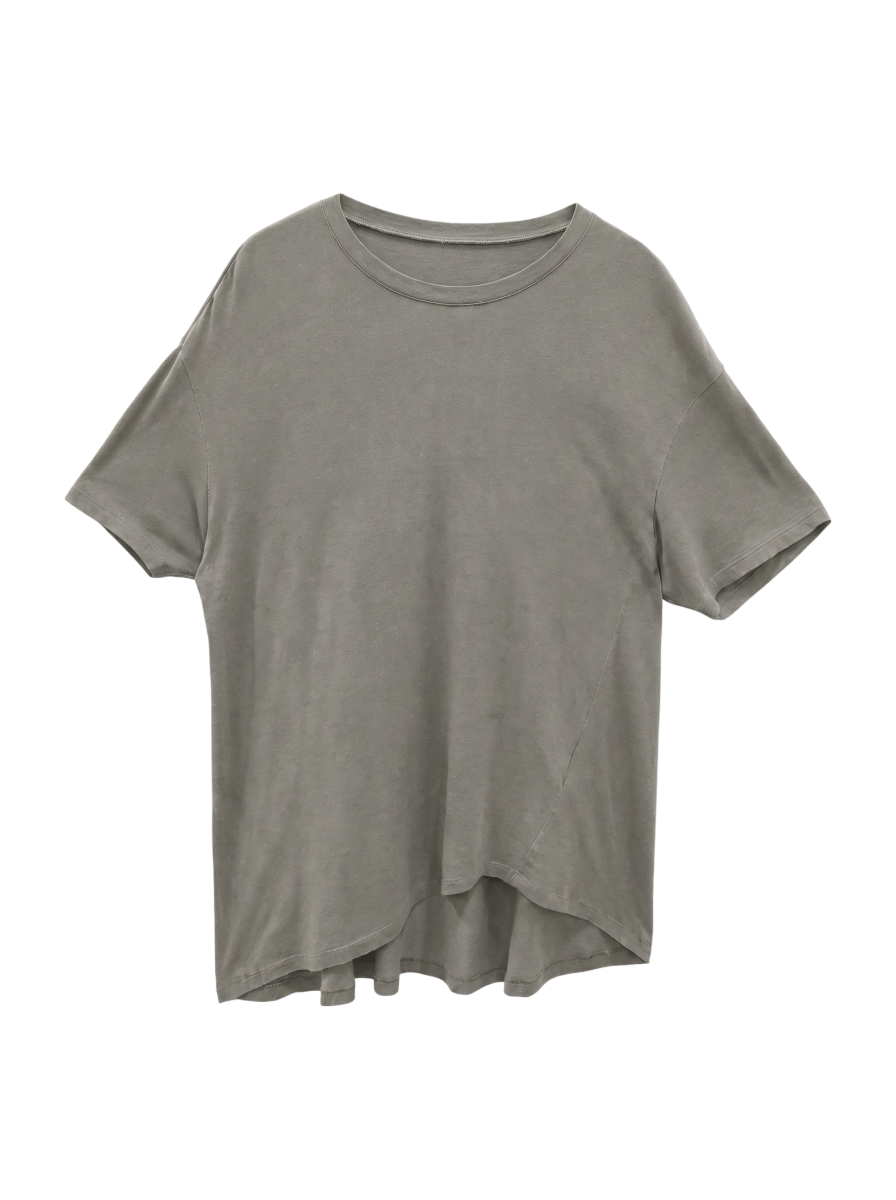 リネンコットンアシメTシャツ