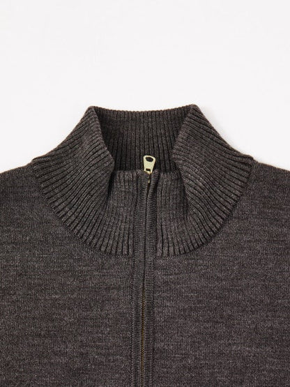 【ウールブレンド】スマートシルエット ドライバーズニット / ブルゾン