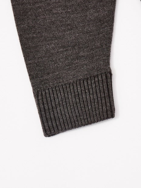 【ウールブレンド】スマートシルエット ドライバーズニット / ブルゾン