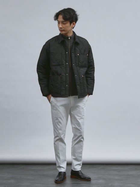 【ウールブレンド】スマートシルエット ドライバーズニット / ブルゾン