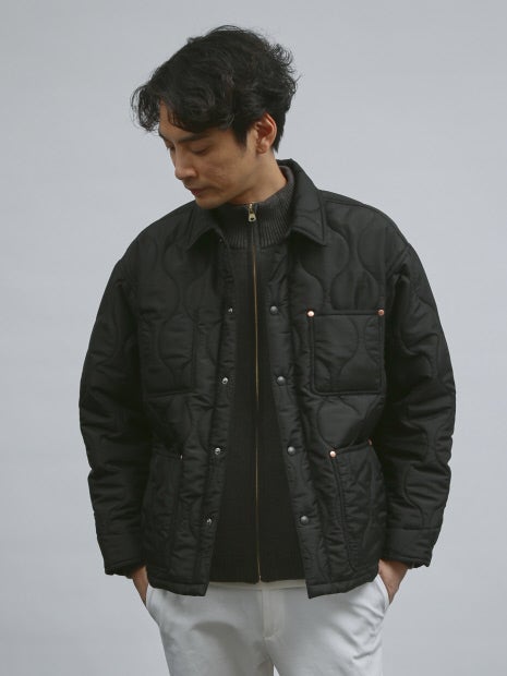 【ウールブレンド】スマートシルエット ドライバーズニット / ブルゾン