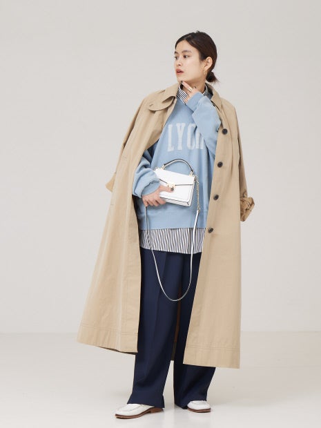 割繊ステンカラーコート