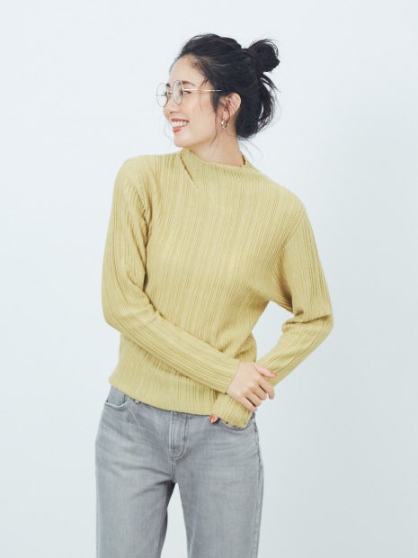 プリーツニットプルオーバー