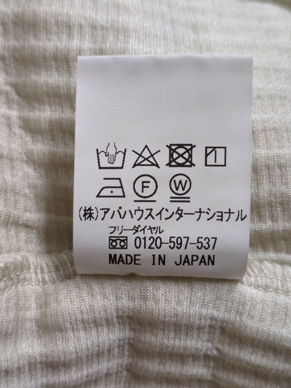 クォーターゲージ ストライプコード プルオーバー ニット