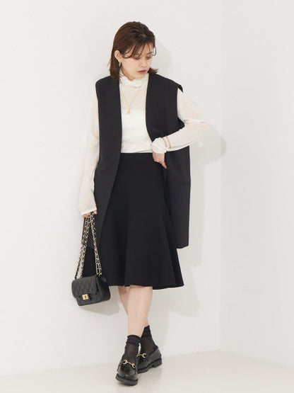 ウール混タートルネックニットプルオーバー