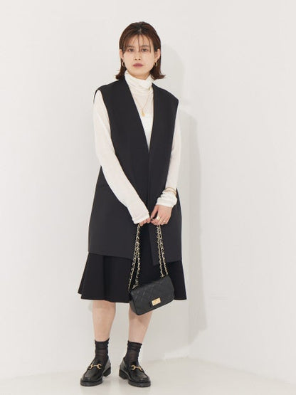 ウール混タートルネックニットプルオーバー