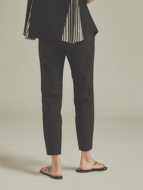 コットンリネン2WAYストレッチタックパンツ