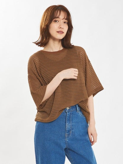 メッシュレースプルオーバー