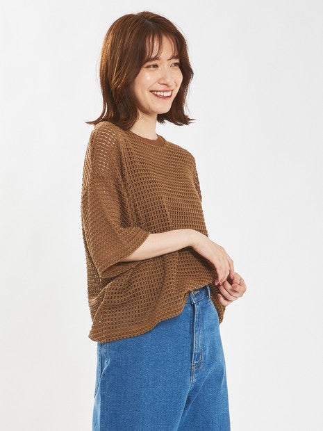 メッシュレースプルオーバー