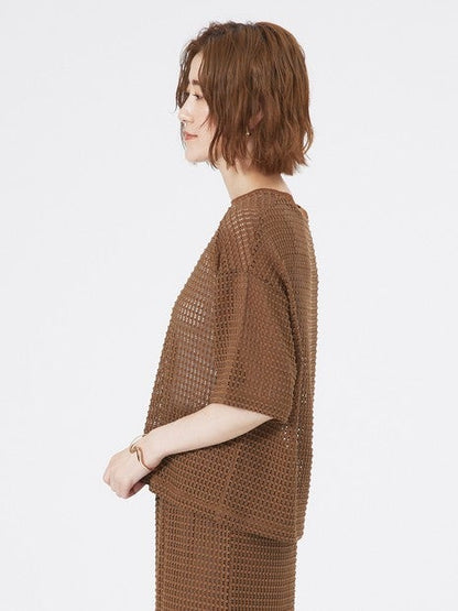 メッシュレースプルオーバー
