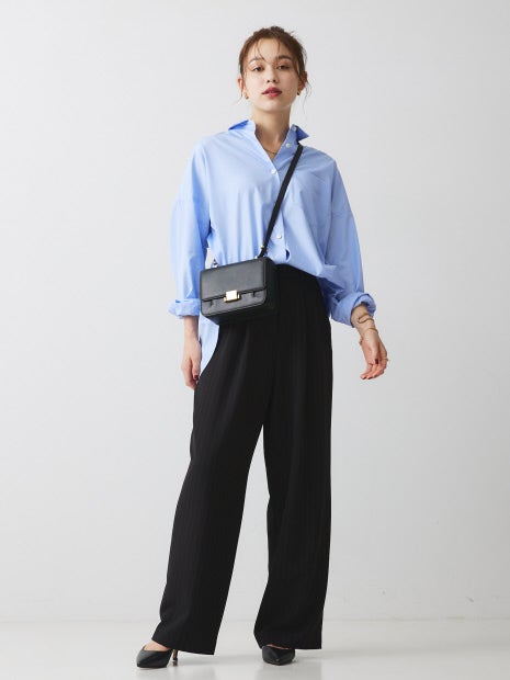 ストレッチツイル  ワイドパンツ