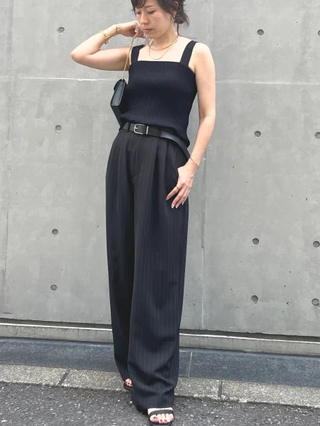 ストレッチツイル  ワイドパンツ