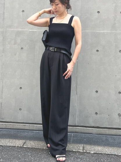 ストレッチツイル  ワイドパンツ