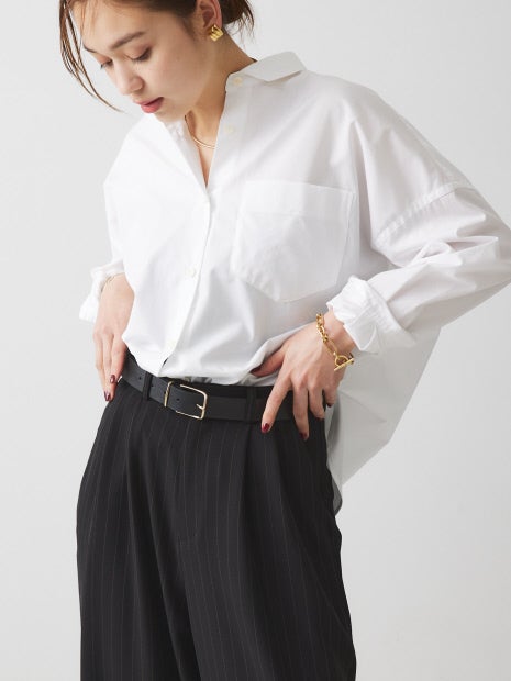 ストレッチツイル  ワイドパンツ
