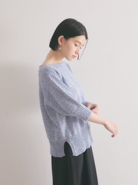 ギマコットンボートネックニット